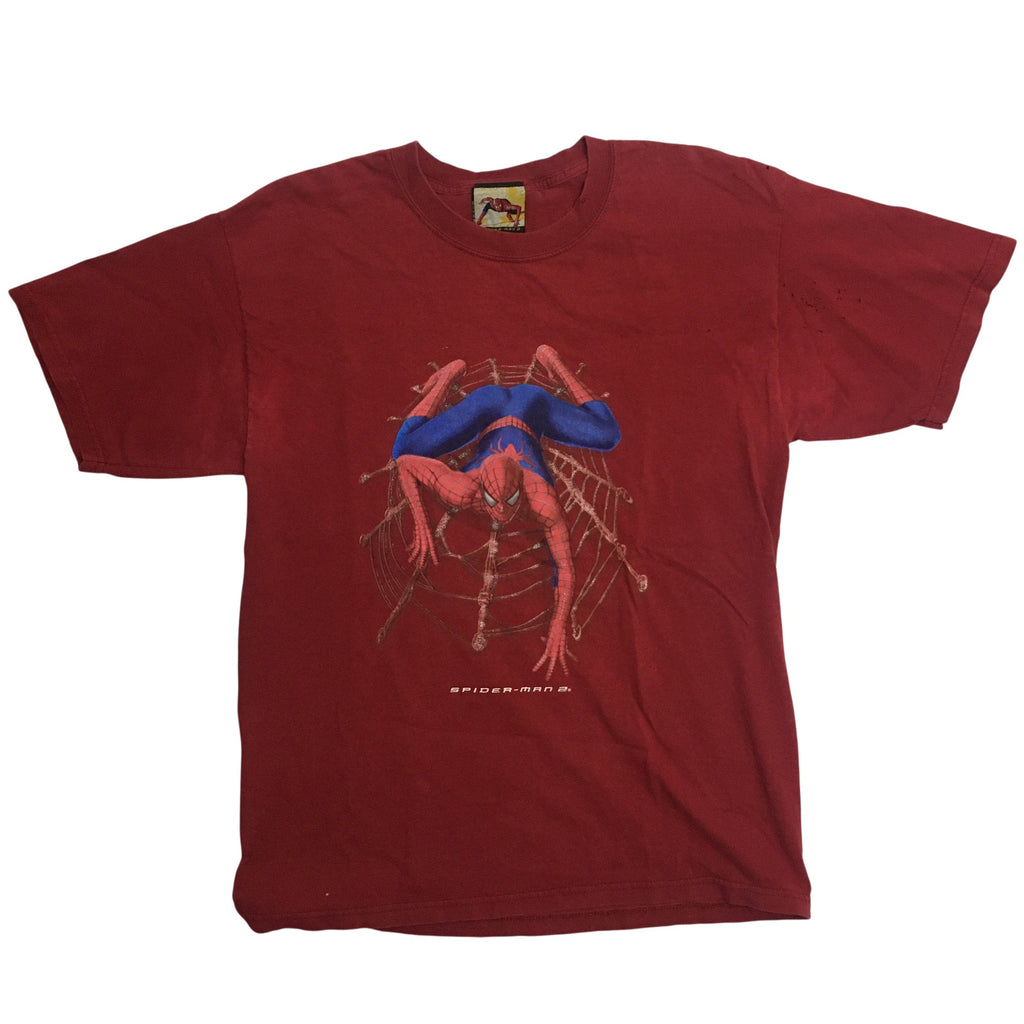 Y2K 2004 Freeze Spider-Man 2 Movie Promo Red T-Shirt L