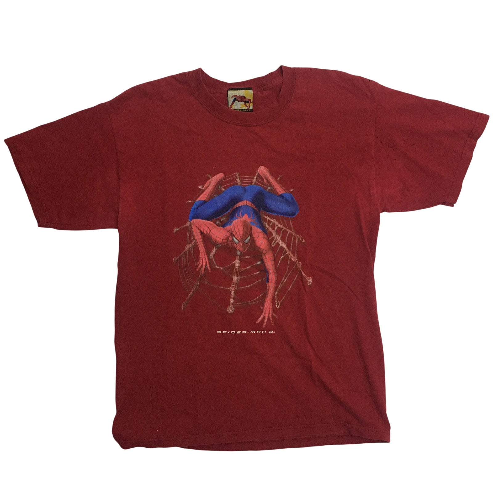 Y2K 2004 Freeze Spider-Man 2 Movie Promo Red T-Shirt L