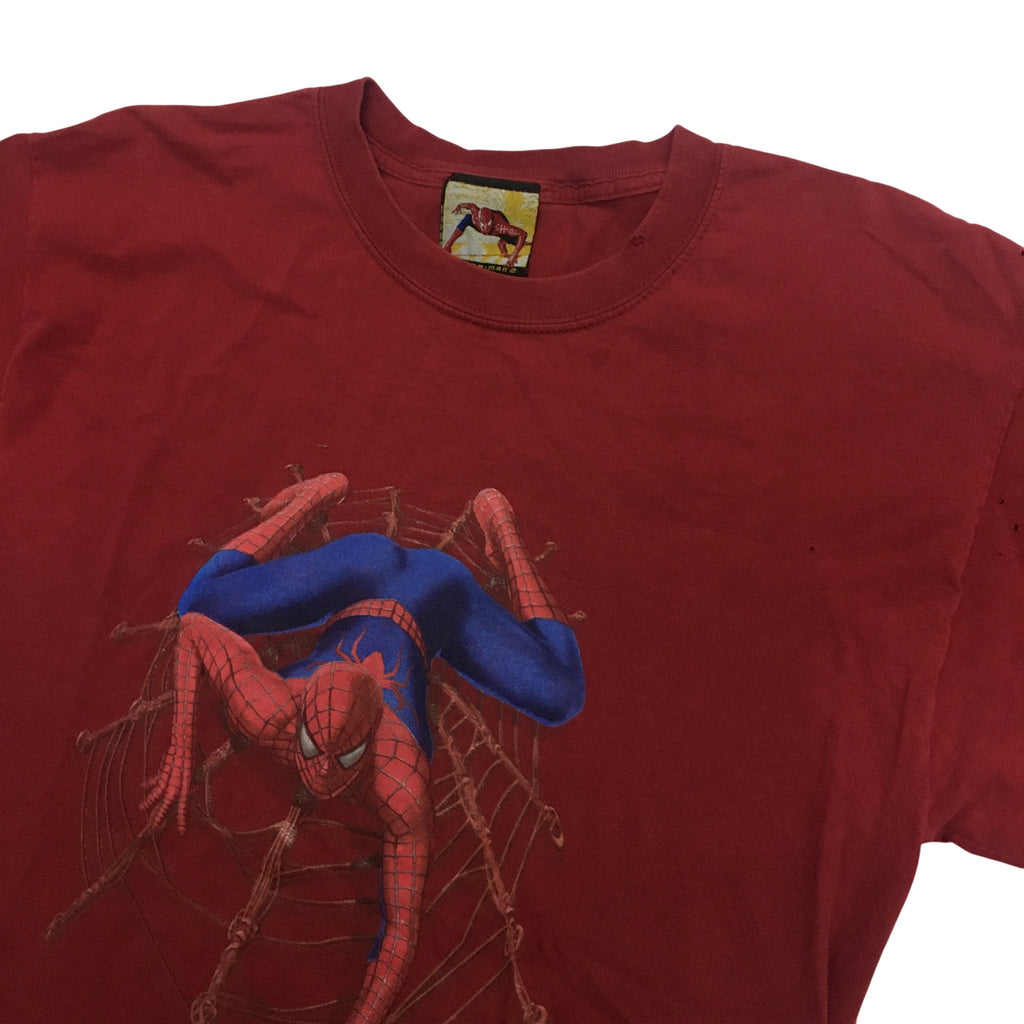 Y2K 2004 Freeze Spider-Man 2 Movie Promo Red T-Shirt L