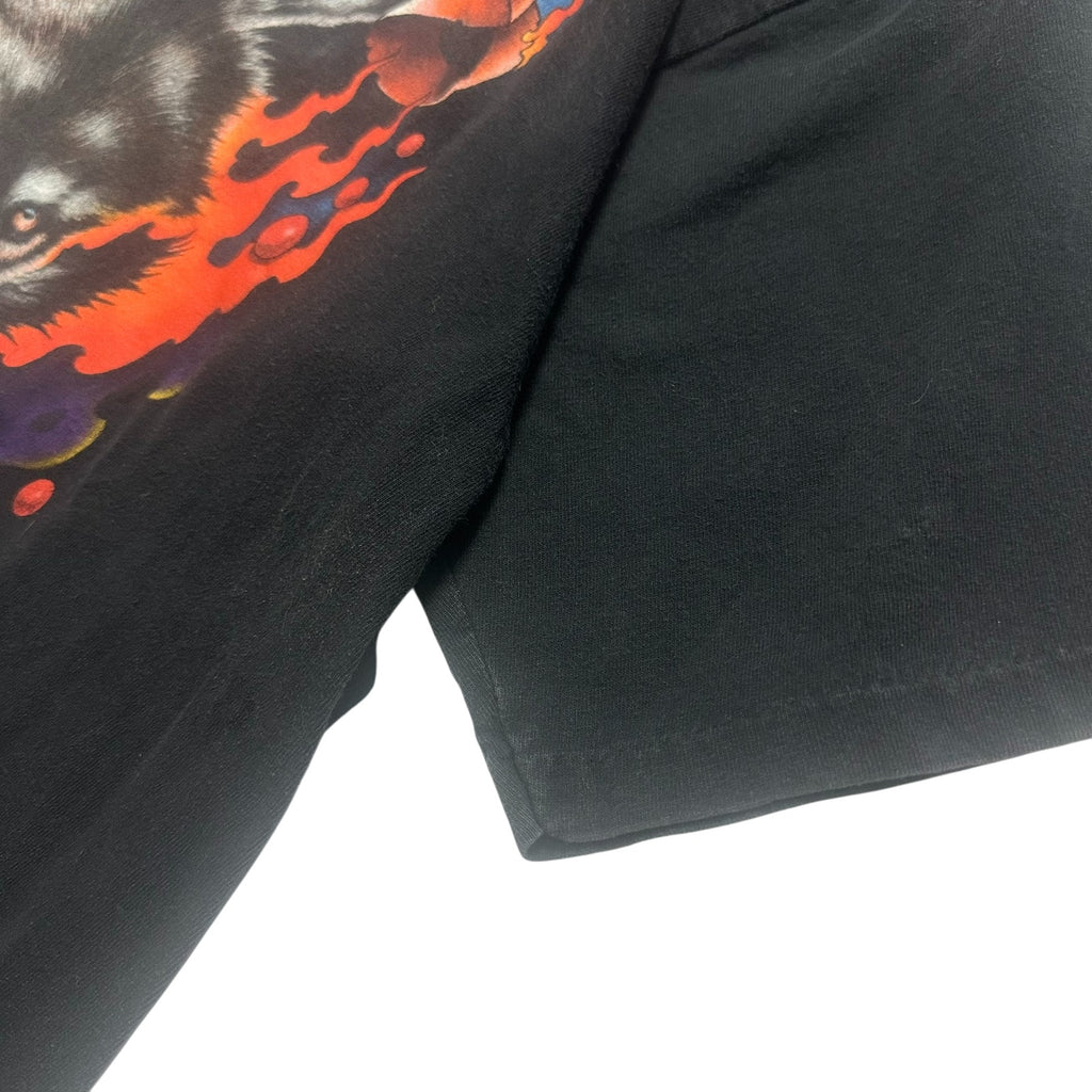 Vintage 1995/6 Harley-Davidson T-Shirt Wolf Flame XL Cleveland Ohio