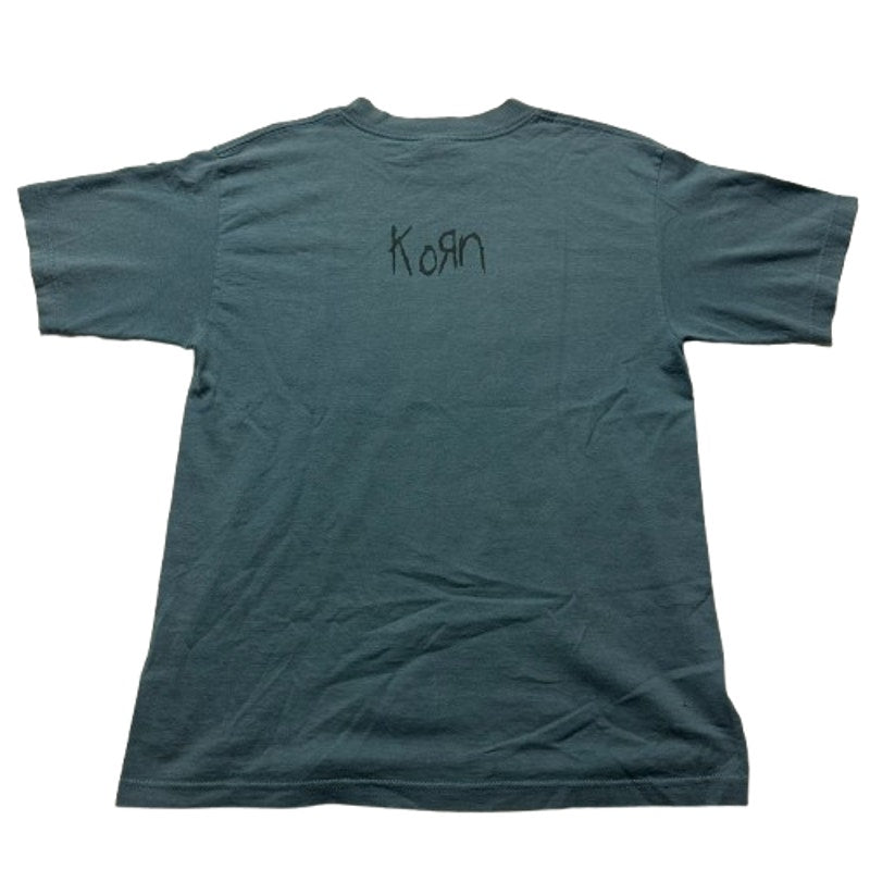 Vtg 90s Korn Red Logo GIANT T-Shirt M Metal Band Tee