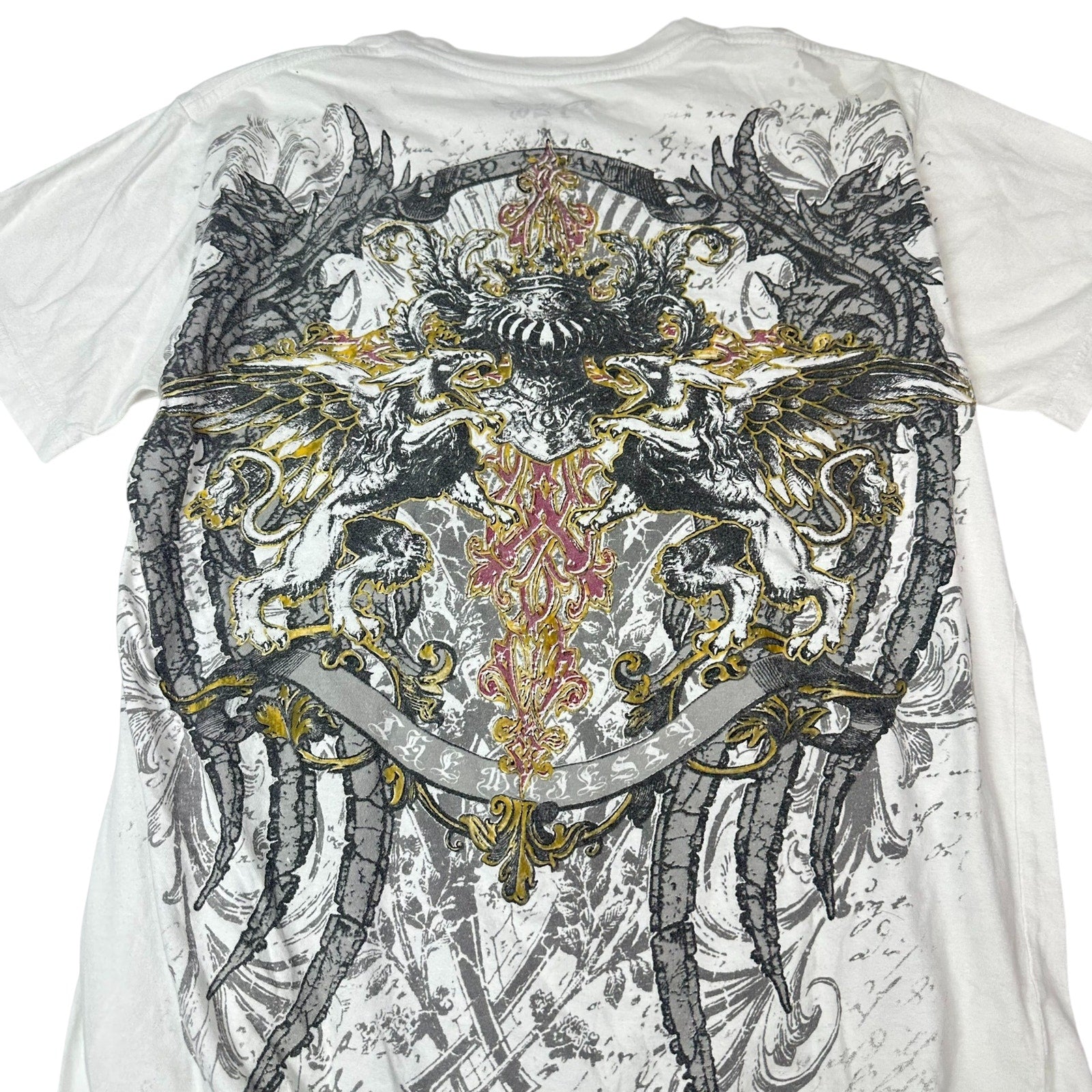 2000s Y2K Tribal Wings Print Shirt