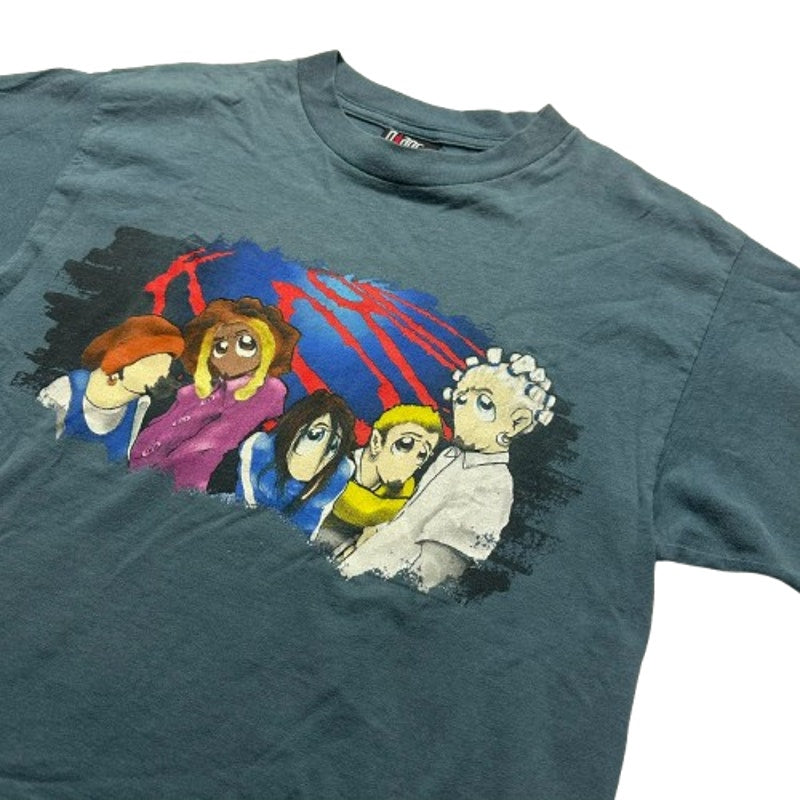 Vtg 90s Korn Red Logo GIANT T-Shirt M Metal Band Tee