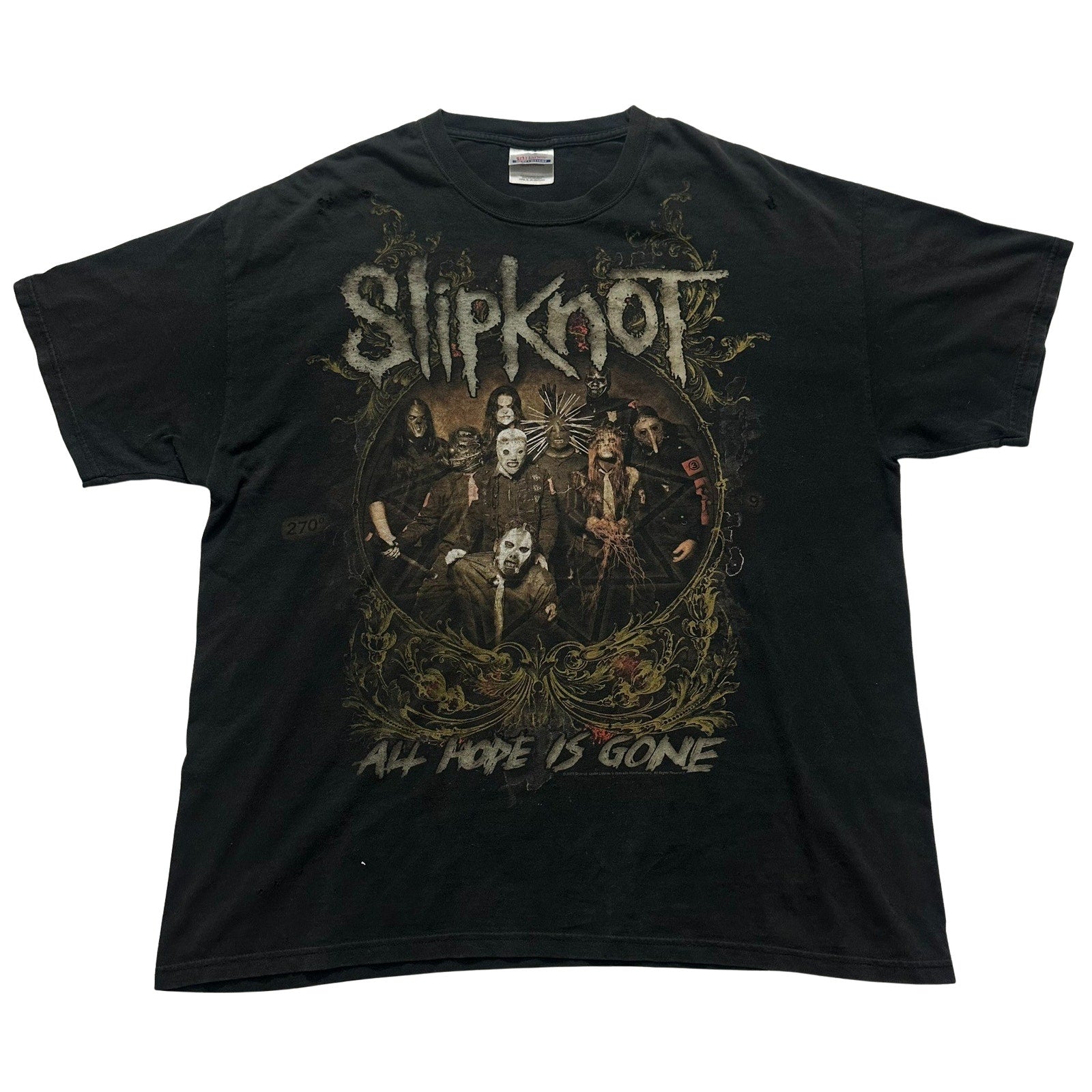 Vtg 2008 Slipknot All Hope Is Gone Tour T-Shirt Hanes XL