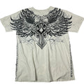 Affliction Winged Cross Laced Tee L Y2K
