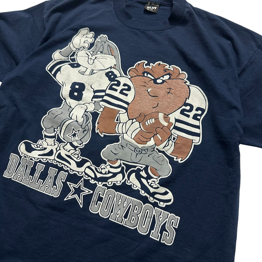 Vtg Dallas Cowboys Looney Tunes T-Shirt Bugs Taz XL