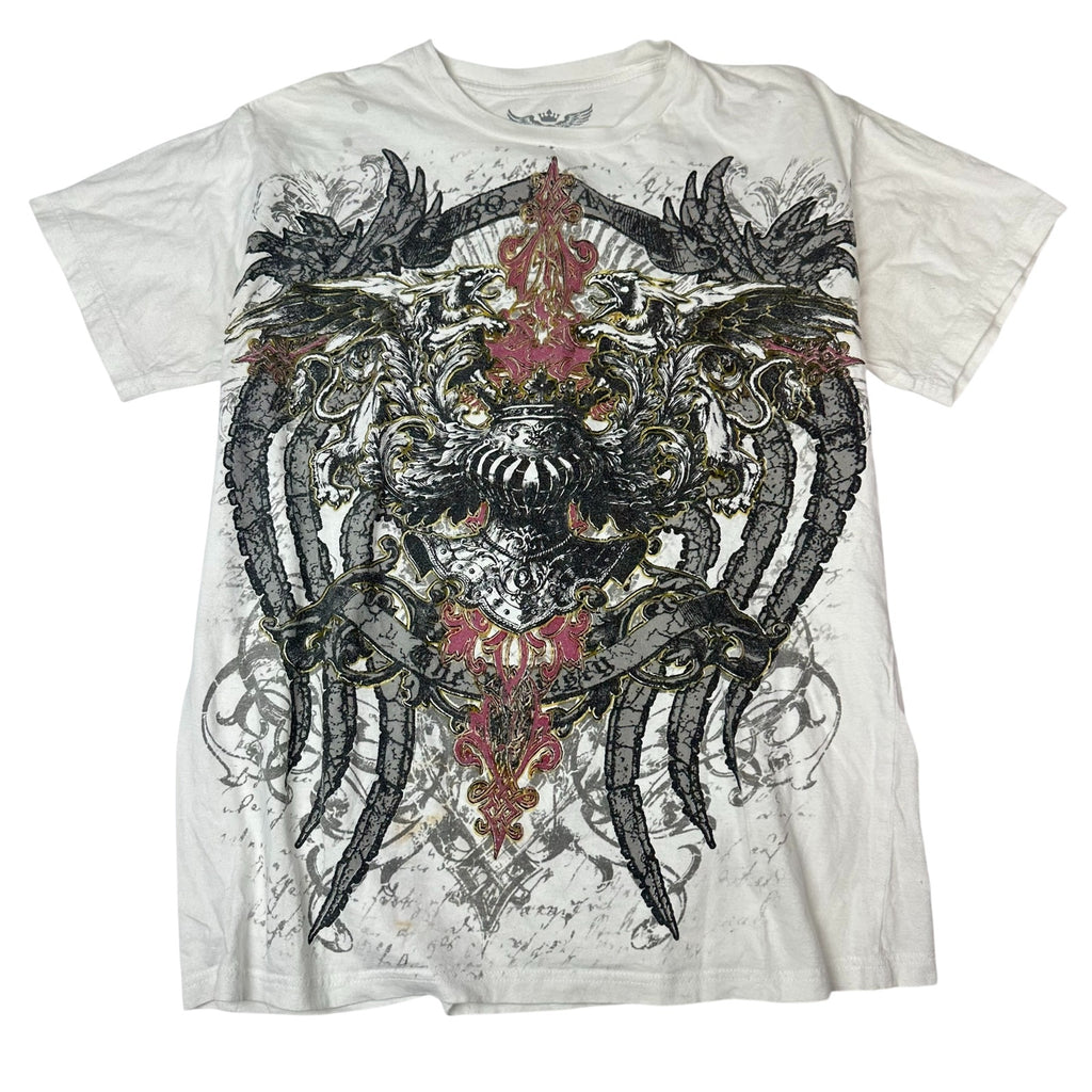 2000s Y2K Tribal Wings Print Shirt