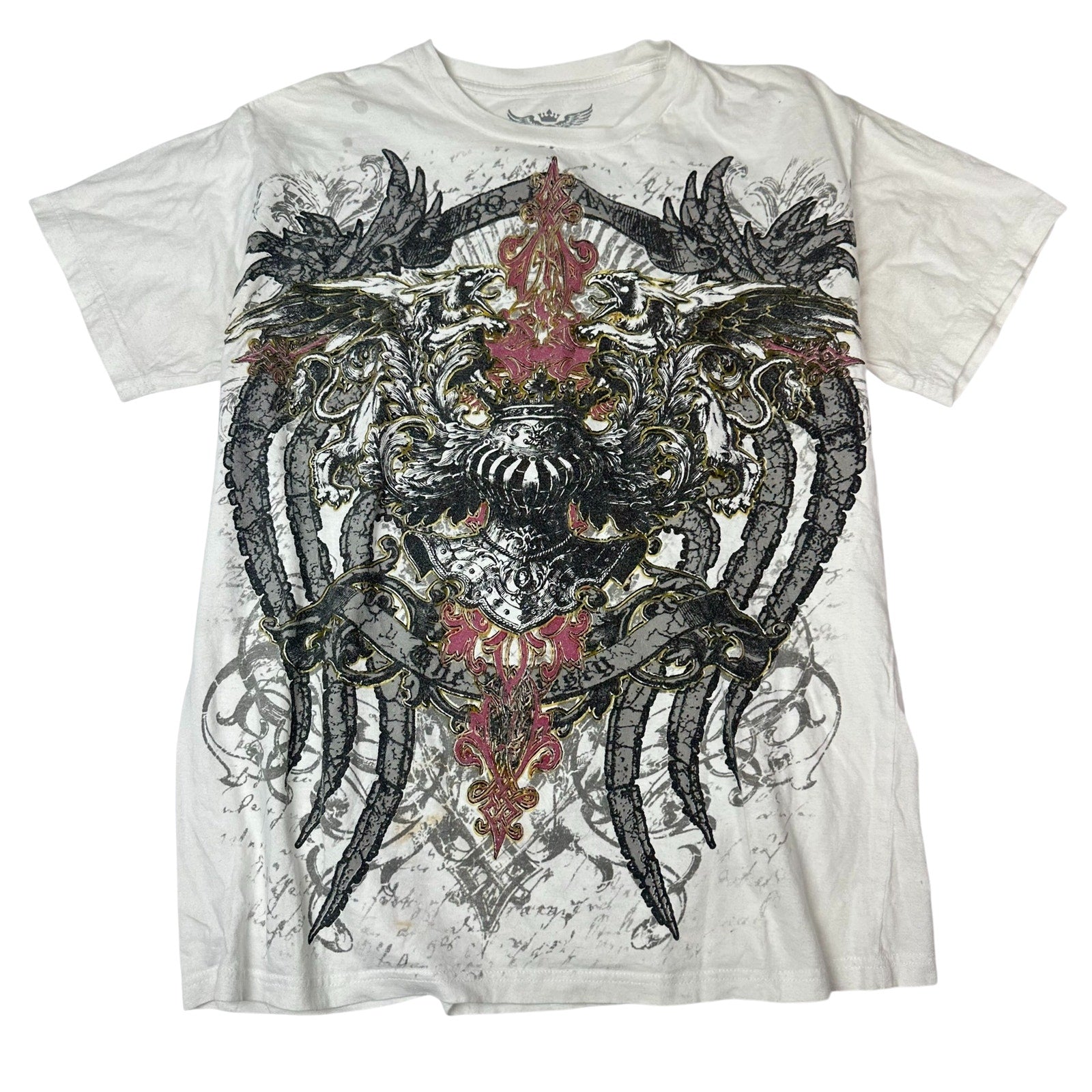 2000s Y2K Tribal Wings Print Shirt