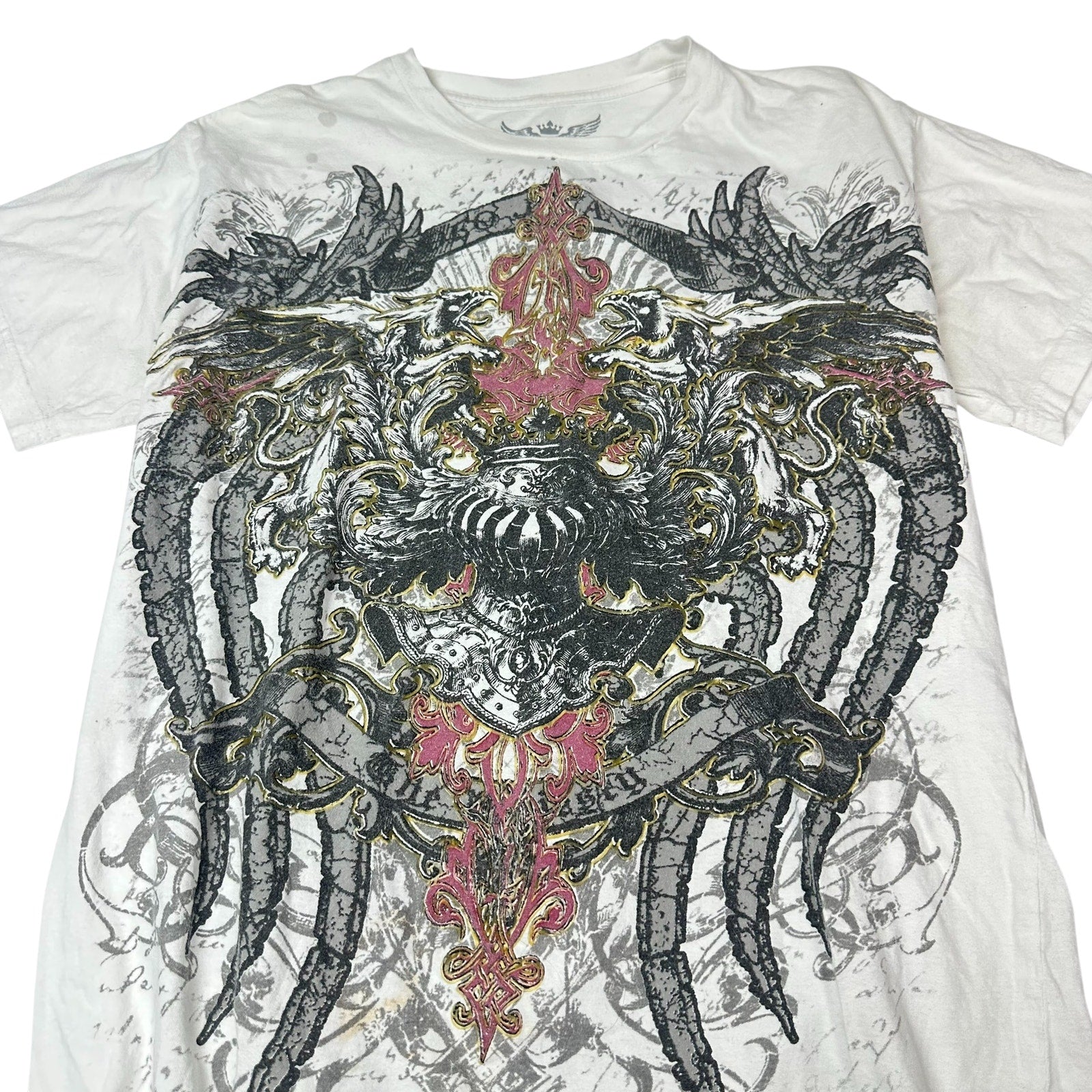 2000s Y2K Tribal Wings Print Shirt