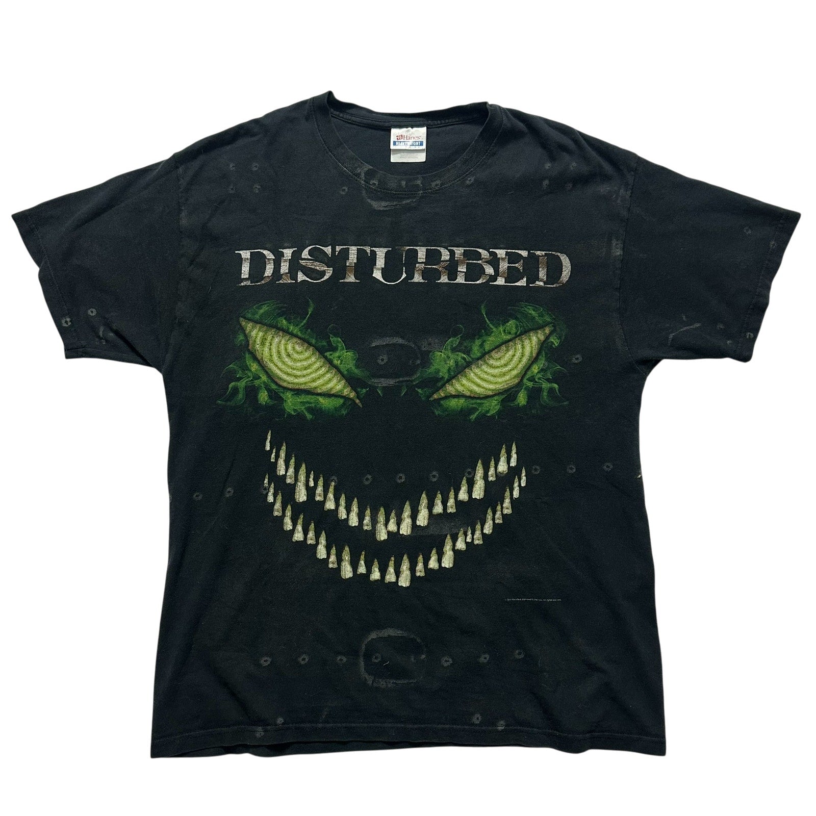 Vtg 2010 Disturbed Asylum T-Shirt Hanes Heavyweight L