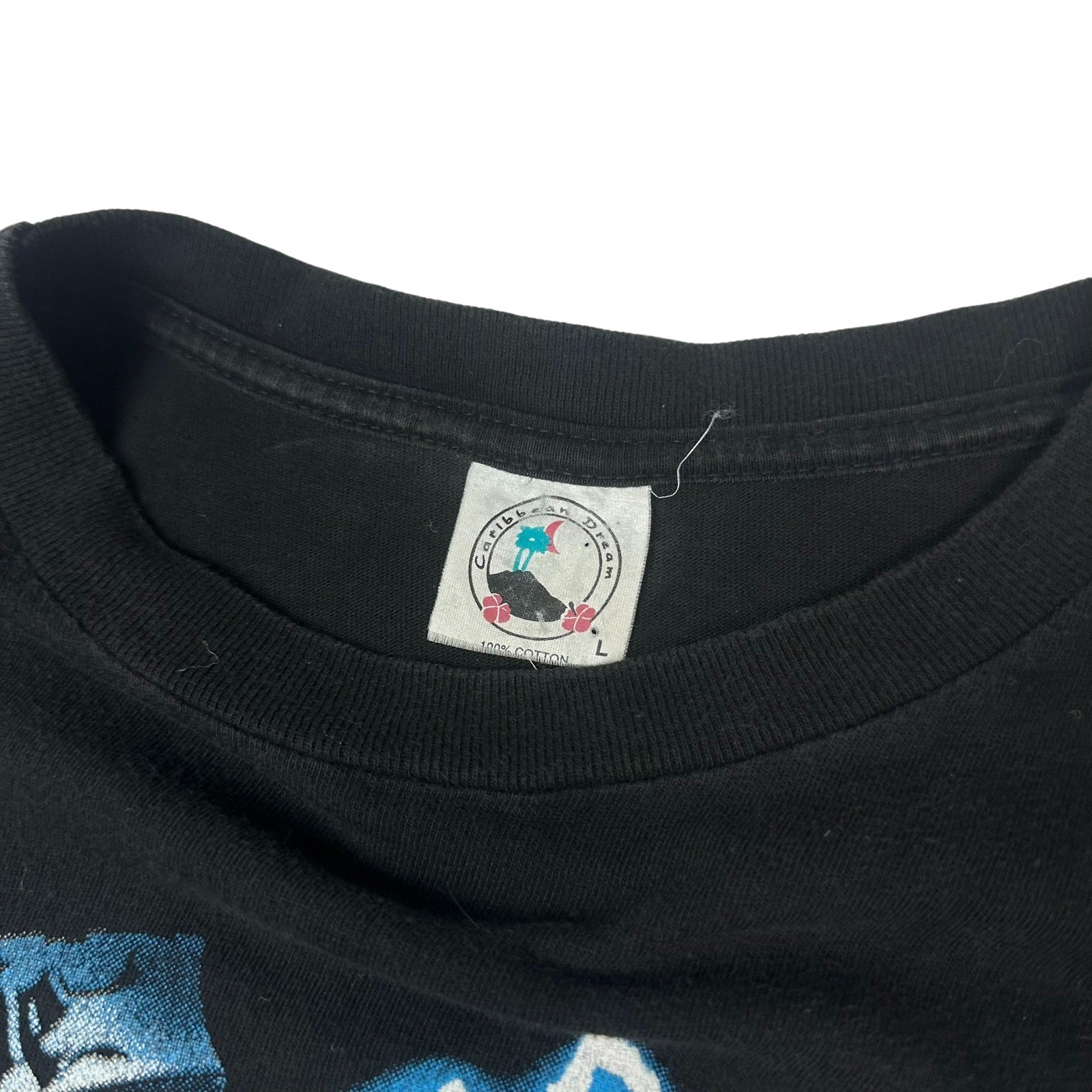 VTG 90s USA Thunder Wolf Lightning All Over Print Tee L