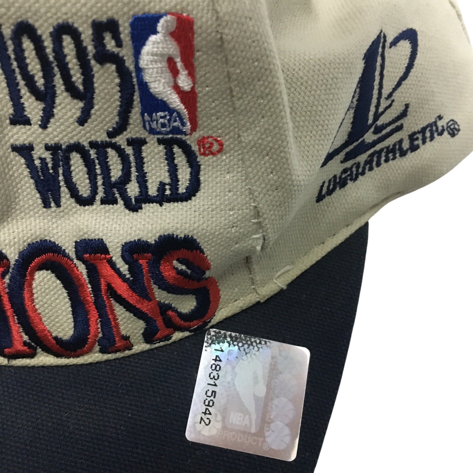 Vtg 90s Logo Athletic Houston Rockets 1995 Champs Cap